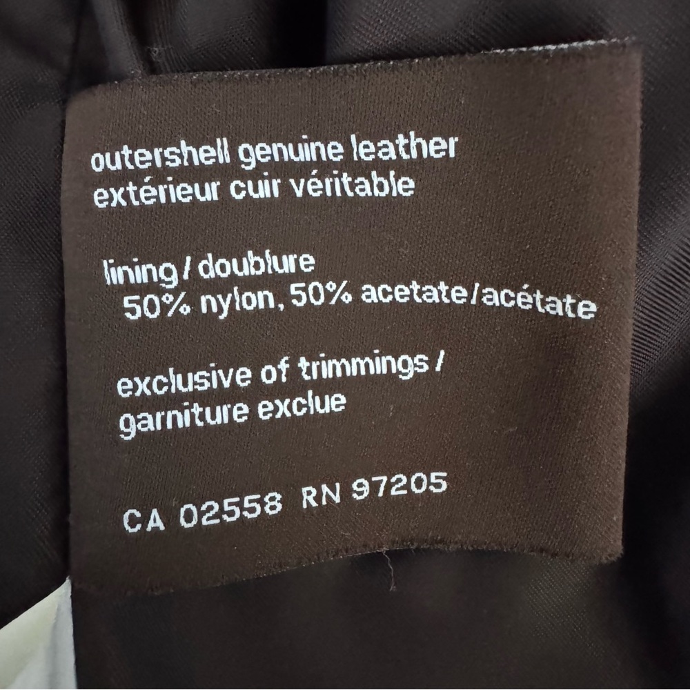 Danier Brown Leather Button-Front Jacket XXS–S - Picture 10 of 17